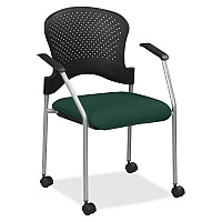 Eurotech breeze FS8270 Stacking Chair Forest Seat Color - Fabric Seat Material - Forest Back Color - Gray Frame Color - Steel Frame Material - Four-legged Base - Insight Forest - 1 Each (FS827050)