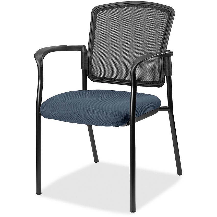 Lorell Mesh Back Stackable Guest Chair Shire Chesapeake Seat Color - Black Frame Color - 1 Each (LLR2310084)