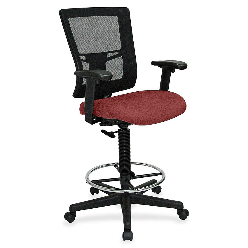 Lorell Mesh Back Drafting Stool Shire Tulip Seat Color - Black Frame Color - 1 Each (LLR4310088)