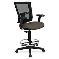 Lorell Mesh Back Drafting Stool Shire Stonewall Seat Color - Black Frame Color - 1 Each (LLR4310086)