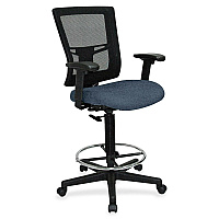 Lorell Mesh Back Drafting Stool Shire Chesapeake Seat Color - Black Frame Color - 1 Each (LLR4310084)