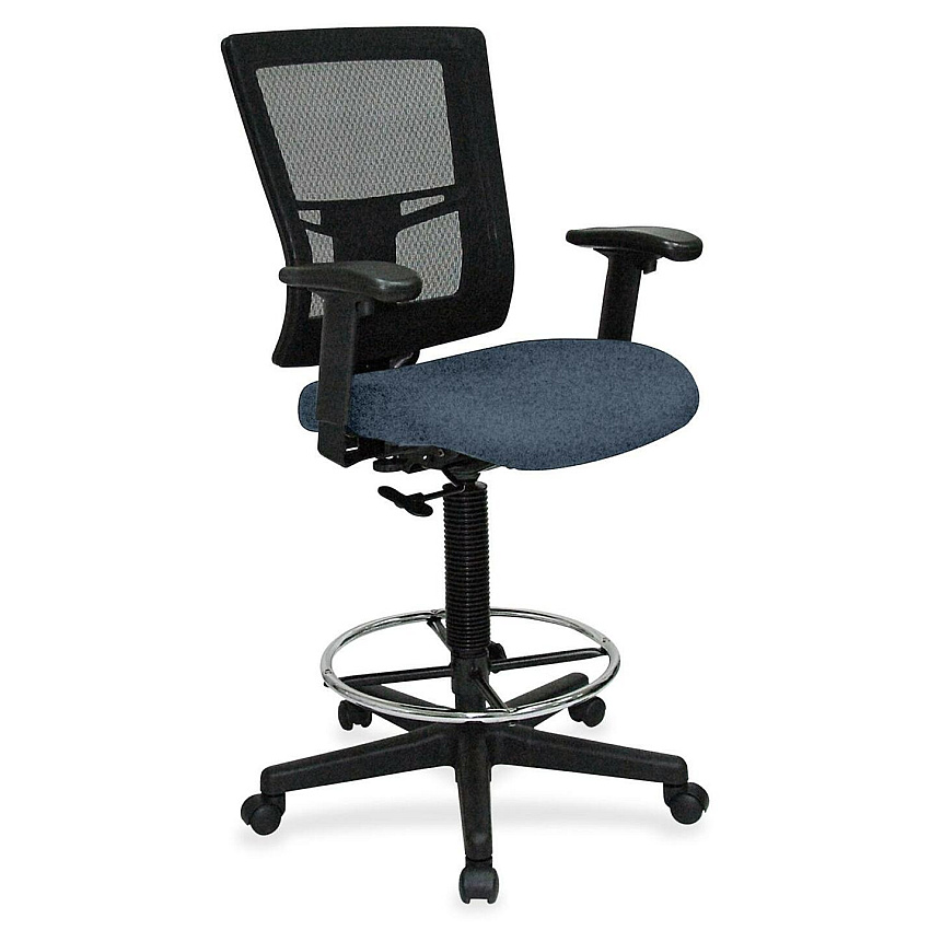 Lorell Mesh Back Drafting Stool Shire Chesapeake Seat Color - Black Frame Color - 1 Each (LLR4310084)
