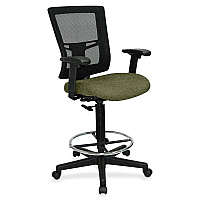 Lorell Mesh Back Drafting Stool Expo Leaf Seat Color - Black Frame Color - 1 Each (LLR4310034)