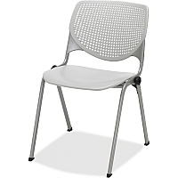 KFI 2300 Kool Series Light Gray Seat Color - Polypropylene Seat Material - Light Gray Back Color - Polypropylene, Aluminum Alloy Back Material - Silver, Powder Coated Frame Color - Steel Frame Material - Four-legged Base - Armrest - 1 Each (2300SLP13)