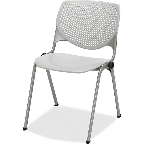 KFI 2300 Kool Series Light Gray Seat Color - Polypropylene Seat Material - Light Gray Back Color - Polypropylene, Aluminum Alloy Back Material - Silver, Powder Coated Frame Color - Steel Frame Material - Four-legged Base - Armrest - 1 Each (2300SLP13)