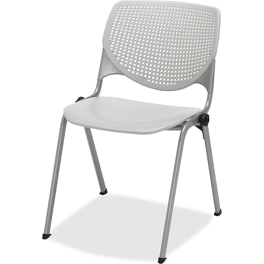 KFI 2300 Kool Series Light Gray Seat Color - Polypropylene Seat Material - Light Gray Back Color - Polypropylene, Aluminum Alloy Back Material - Silver, Powder Coated Frame Color - Steel Frame Material - Four-legged Base - Armrest - 1 Each (2300SLP13)