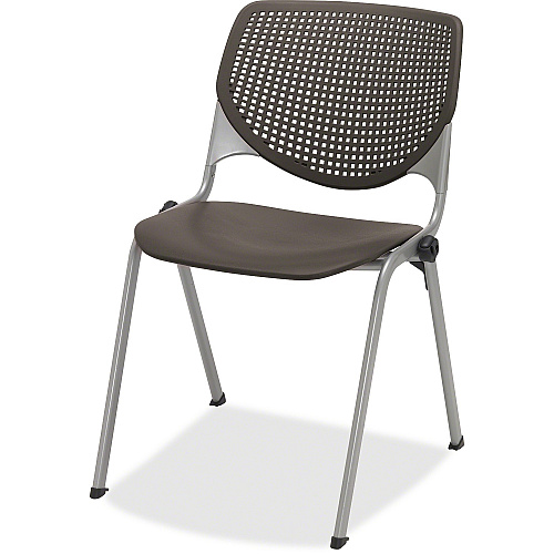 KFI 2300 Kool Series Polypropylene Seat Material - Polypropylene, Aluminum Alloy Back Material - Silver, Powder Coated Frame Color - Steel Frame Material - Four-legged Base - Armrest - 1 Each (2300SLP18)