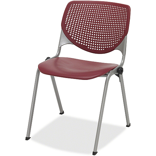 KFI 2300 Kool Series Burgundy Seat Color - Polypropylene Seat Material - Burgundy Back Color - Polypropylene, Aluminum Alloy Back Material - Silver, Powder Coated Frame Color - Steel Frame Material - Four-legged Base - Armrest - 1 Each (2300SLP07)