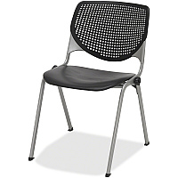 KFI 2300 Kool Series Black Seat Color - Polypropylene Seat Material - Black Back Color - Polypropylene, Aluminum Alloy Back Material - Silver, Powder Coated Frame Color - Steel Frame Material - Four-legged Base - Armrest - 1 Each (2300SLP10)