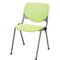 KFI 2300 Kool Series Lime Green Seat Color - Polypropylene Seat Material - Lime Green Back Color - Polypropylene, Aluminum Alloy Back Material - Silver, Powder Coated Frame Color - Steel Frame Material - Four-legged Base - Armrest - 1 Each (2300SLP14)