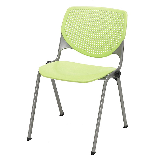KFI 2300 Kool Series Lime Green Seat Color - Polypropylene Seat Material - Lime Green Back Color - Polypropylene, Aluminum Alloy Back Material - Silver, Powder Coated Frame Color - Steel Frame Material - Four-legged Base - Armrest - 1 Each (2300SLP14)