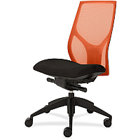 9 to 5 Seating Vault 1460 Armless Task Chair Onyx Seat Color - Orange Back Color - 5-star Base - 1 Each (1460K200M701)