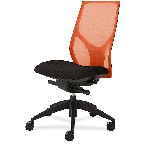 9 to 5 Seating Vault 1460 Armless Task Chair Onyx Seat Color - Orange Back Color - 5-star Base - 1 Each (1460K200M701)