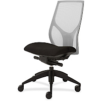 9 to 5 Seating Vault 1460 Armless Task Chair Onyx Seat Color - White Back Color - 5-star Base - 1 Each (1460K200M301)