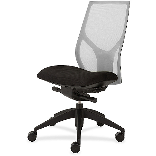 9 to 5 Seating Vault 1460 Armless Task Chair Onyx Seat Color - White Back Color - 5-star Base - 1 Each (1460K200M301)