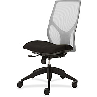 9 to 5 Seating Vault 1460 Armless Task Chair Onyx Seat Color - White Back Color - 5-star Base - 1 Each (1460Y100M301)