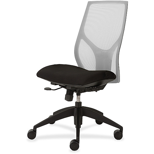 9 to 5 Seating Vault 1460 Armless Task Chair Onyx Seat Color - White Back Color - 5-star Base - 1 Each (1460Y100M301)