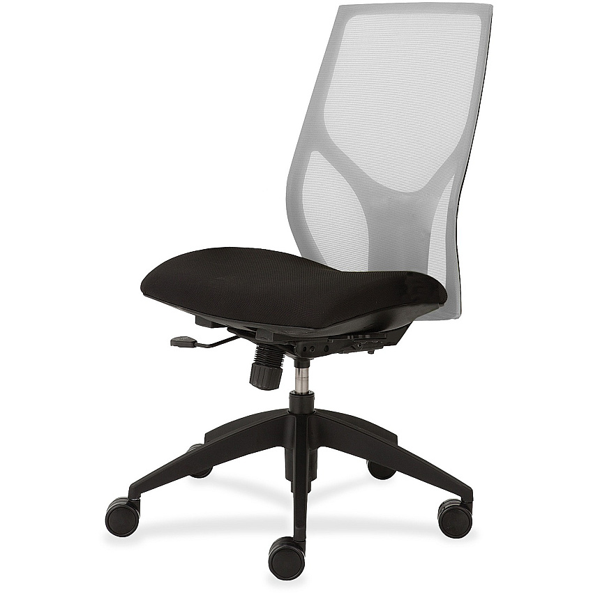 9 to 5 Seating Vault 1460 Armless Task Chair Onyx Seat Color - White Back Color - 5-star Base - 1 Each (1460Y100M301)