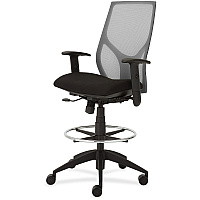 9 to 5 Seating Vault 1468 Task Stool Onyx Seat Color - Gray Back Color - 5-star Base - 1 Each (1468Y1A8M201)