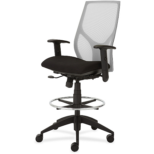 9 to 5 Seating Vault 1468 Task Stool Onyx Seat Color - White Back Color - 5-star Base - 1 Each (1468Y1A8M301)