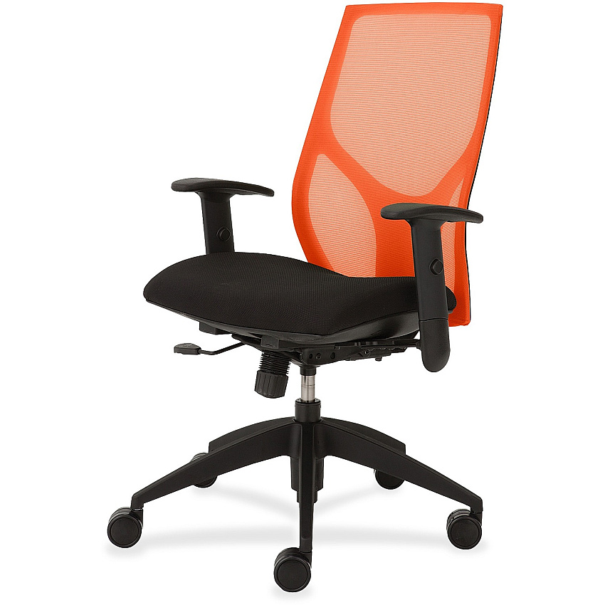 9 to 5 Seating Vault 1460 Task Chair Onyx Seat Color - Orange Back Color - 5-star Base - 1 Each (1460Y1A8M701)