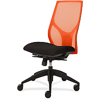 9 to 5 Seating Vault 1460 Armless Task Chair Onyx Seat Color - Orange Back Color - 5-star Base - 1 Each (1460Y300M701)