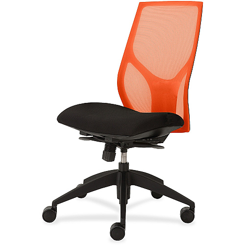 9 to 5 Seating Vault 1460 Armless Task Chair Onyx Seat Color - Orange Back Color - 5-star Base - 1 Each (1460Y300M701)