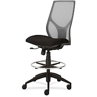 9 to 5 Seating Vault 1468 Armless Task Stool Onyx Seat Color - Gray Back Color - 5-star Base - 1 Each (1468Y100M201)