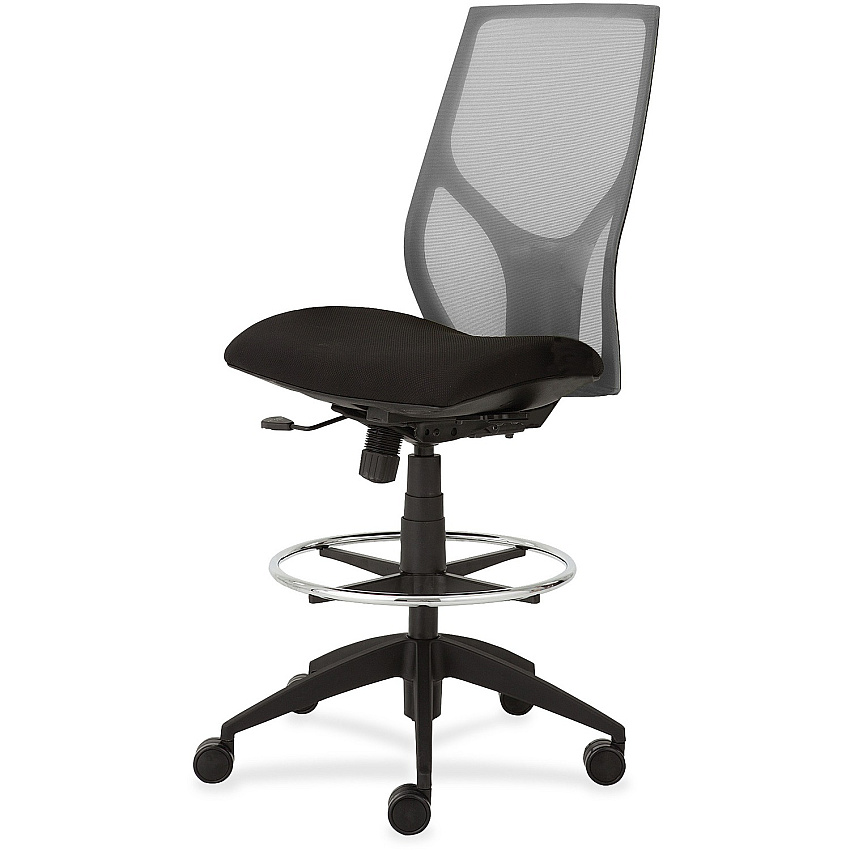 9 to 5 Seating Vault 1468 Armless Task Stool Onyx Seat Color - Gray Back Color - 5-star Base - 1 Each (1468Y100M201)