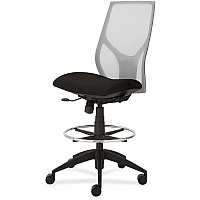 9 to 5 Seating Vault 1468 Armless Task Stool Onyx Seat Color - White Back Color - 5-star Base - 1 Each (1468Y100M301)