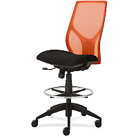 9 to 5 Seating Vault 1468 Armless Task Stool Onyx Seat Color - Orange Back Color - 5-star Base - 1 Each (1468Y100M701)