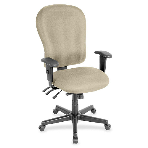 Eurotech 4x4 XL FM4080 High Back Travertine Seat Color - Fabric Seat Material - Travertine Back Color - Fabric Back Material - 5-star Base - Shire Travertine - 1 Each (FM408087)