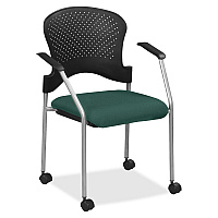 Eurotech breeze FS8270 Stacking Chair Chive Seat Color - Fabric Seat Material - Chive Back Color - Gray Frame Color - Steel Frame Material - Four-legged Base - Forte Chive - 1 Each (FS827042)