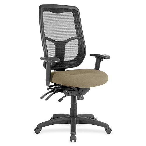 Eurotech Apollo High Back Multi-funtion Task Chair Latte Seat Color - Fabric Seat Material - 5-star Base - Expo Latte - 1 Each (MFH9SL33)