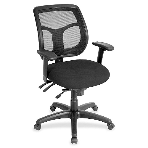 Eurotech Apollo MFT9450 Task Chair Tuxedo Seat Color - Fabric Seat Material - 5-star Base - Expo Tuxedo - 1 Each (MFT94535)