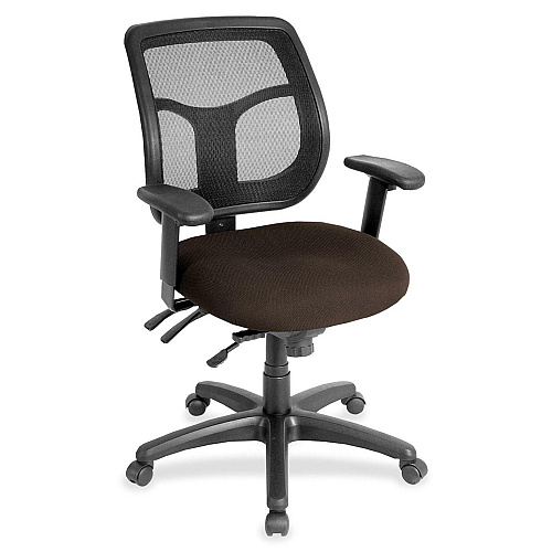 Eurotech Apollo Task Chair Fudge Seat Color - Fabric Seat Material - 5-star Base - Forte Fudge - 1 Each (MFT94541)