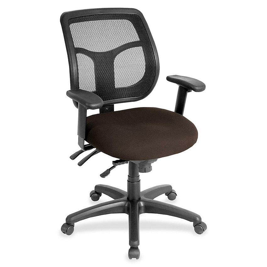 Eurotech Apollo Task Chair Fudge Seat Color - Fabric Seat Material - 5-star Base - Forte Fudge - 1 Each (MFT94541)