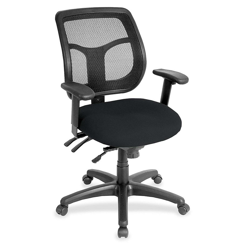 Eurotech Apollo Task Chair Ebony Seat Color - Fabric Seat Material - 5-star Base - Insight Ebony - 1 Each (MFT94549)