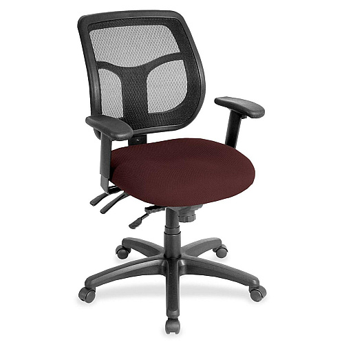 Eurotech Apollo Task Chair Burgundy Seat Color - Fabric Seat Material - 5-star Base - Perfection Burgundy - 1 Each (MFT94564)
