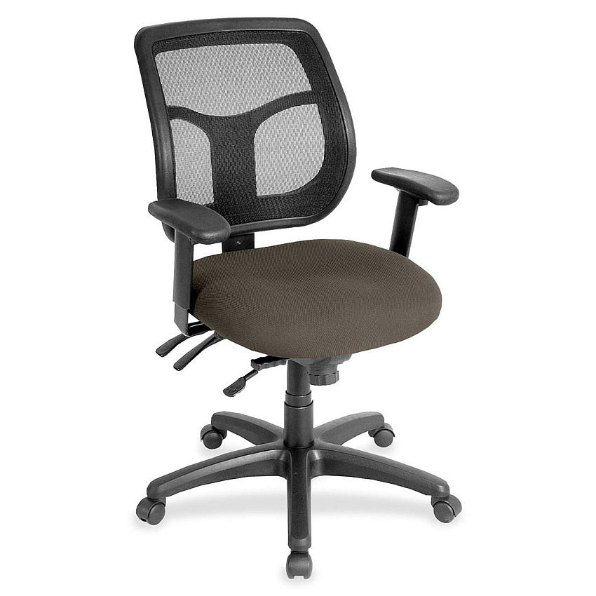 Eurotech Apollo MFT9450 Task Chair Stonewall Seat Color - Fabric Seat Material - 5-star Base - Shire Stonewall - 1 Each (MFT94586)