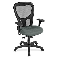 Eurotech Apollo MM9500 Highback Executive Chair Fog Seat Color - Fabric Seat Material - 5-star Base - Expo Fog - 1 Each (MM950032)