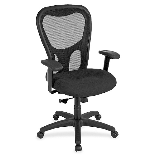 Eurotech Apollo MM9500 Highback Executive Chair Tuxedo Seat Color - Fabric Seat Material - 5-star Base - Expo Tuxedo - 1 Each (MM950035)