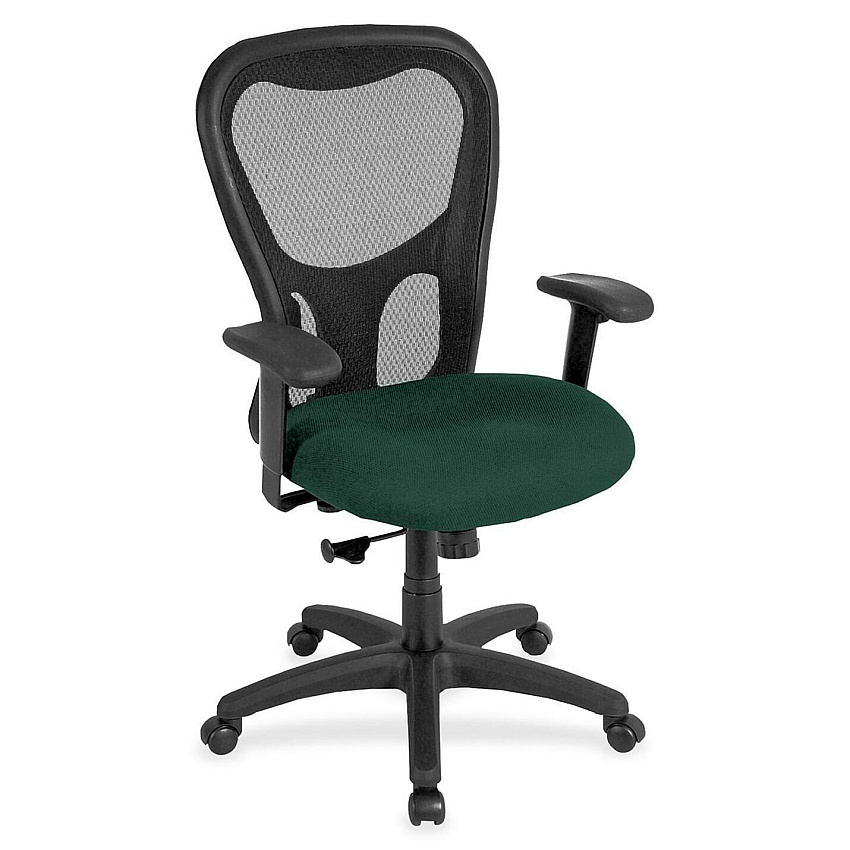 Eurotech Apollo Synchro High Back Chair Forest Seat Color - Fabric Seat Material - 5-star Base - Insight Forest - 1 Each (MM950050)
