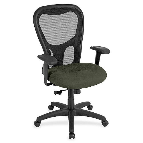 Eurotech Apollo MM9500 Highback Executive Chair Olive Green Seat Color - Fabric Seat Material - 5-star Base - Perfection Olive Green - 1 Each (MM950067)