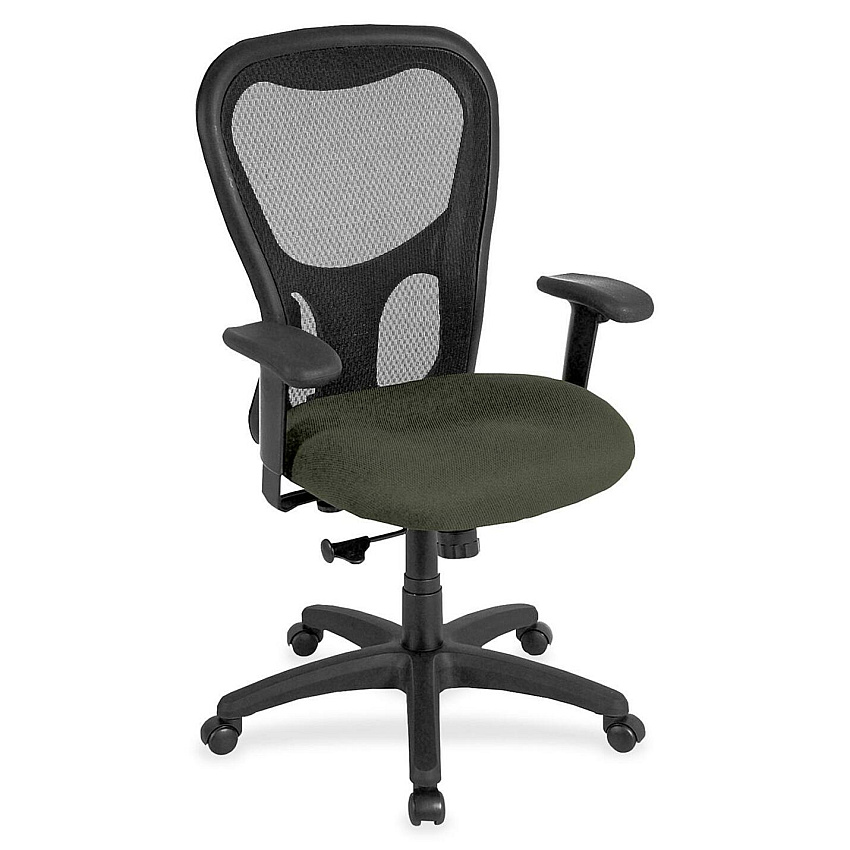 Eurotech Apollo MM9500 Highback Executive Chair Olive Green Seat Color - Fabric Seat Material - 5-star Base - Perfection Olive Green - 1 Each (MM950067)