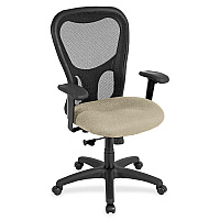 Eurotech Apollo Synchro High Back Chair Travertine Seat Color - Fabric Seat Material - 5-star Base - Shire Travertine - 1 Each (MM950087)