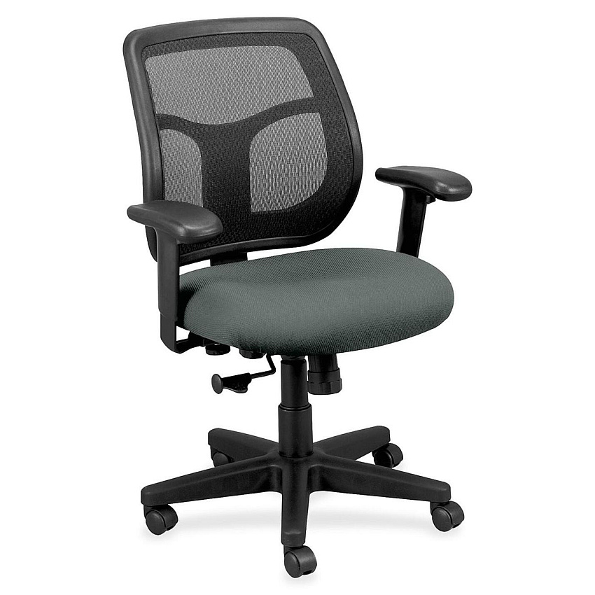 Eurotech Apollo MT9400 Mesh Task Chair Fog Seat Color - Fabric Seat Material - 5-star Base - Expo Fog - 1 Each (MT940032)