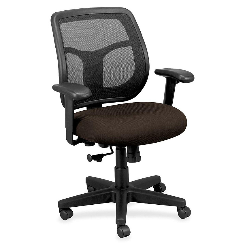 Eurotech Apollo MT9400 Mesh Task Chair Fudge Seat Color - Fabric Seat Material - 5-star Base - Forte Fudge - 1 Each (MT940041)