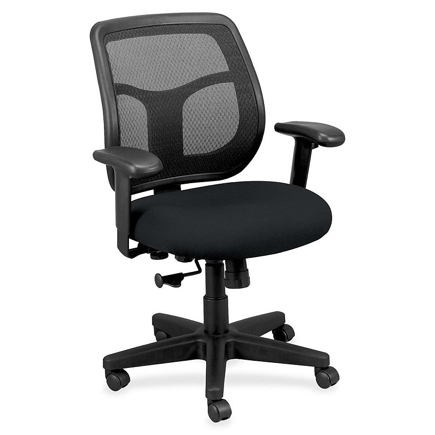 Eurotech Apollo Task Chair Ebony Seat Color - Fabric Seat Material - 5-star Base - Insight Ebony - 1 Each (MT940049)