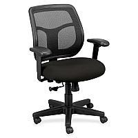 Eurotech apollo Mesh Mid-back Chair Black Seat Color - Fabric Seat Material - 5-star Base - Perfection Black - 1 Each (MT940063)